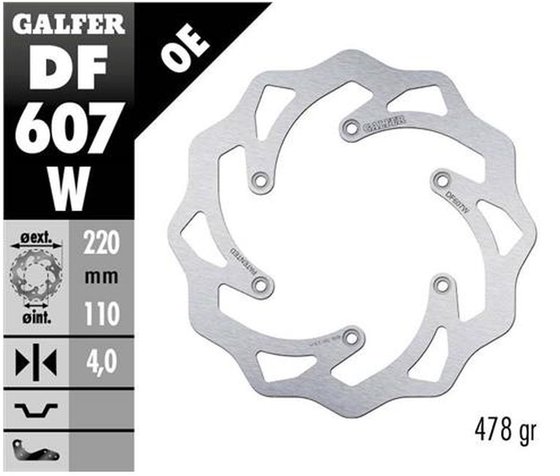 450 SX-F (2003 - 2022) fixed wave brake rotor | GALFER