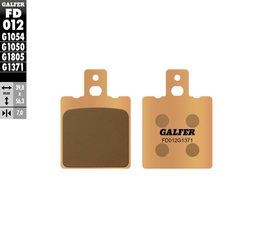 500 MX (1986 - 1986) street sinter brake pad | GALFER