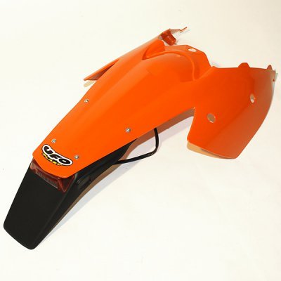 125 EXC (2004 - 2007) enduro rear fender with stop-taillight | UFO