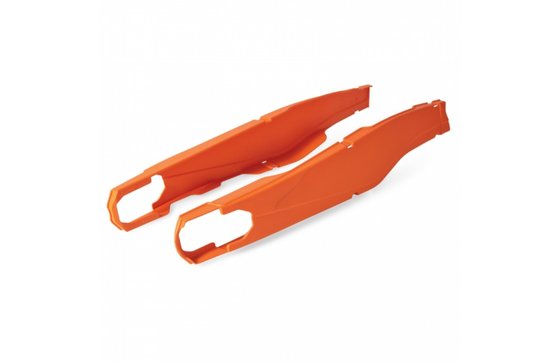 350 SX-F (2013 - 2020) orange swingarm protectors | POLISPORT