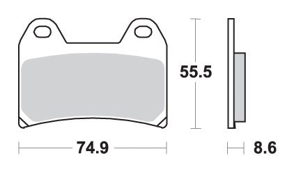 625 SMC (2005 - 2006) brakepads sintered | SBS