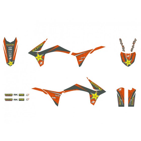 450 SX-F FACTORY EDITION (2013 - 2022) complete sticker set and seat cover | BLACKBIRD