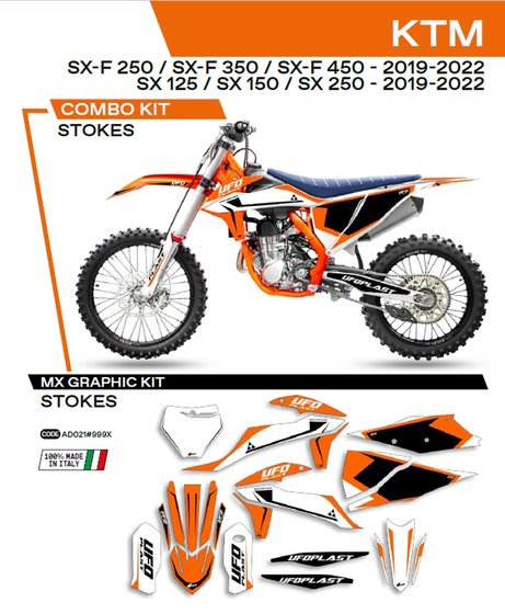 250 SX (2019 - 2022) ufo graphic kit sx/sx-f 125/450 2019- stokes oem | UFO