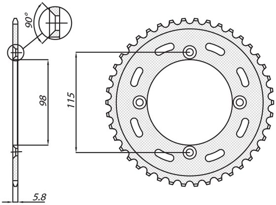 65 SX (2012 - 2015) rear sprocket | SUNSTAR SPROCKETS