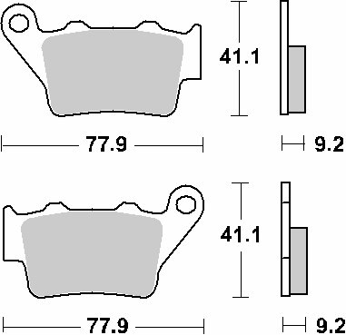 360 SX (1996 - 1997)  sbs brakepads carbon silver | SBS