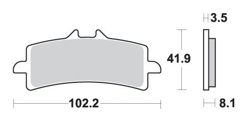 1190 RC8 (2008 - 2011) brakepads sintered | SBS