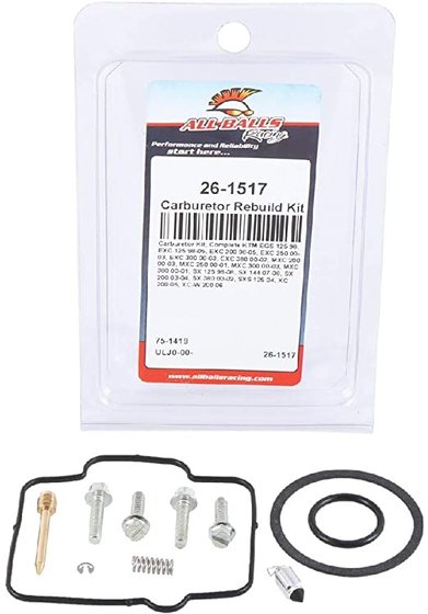 144 SX (2007 - 2008) carb. rebuild kit closed course racing only | All Balls