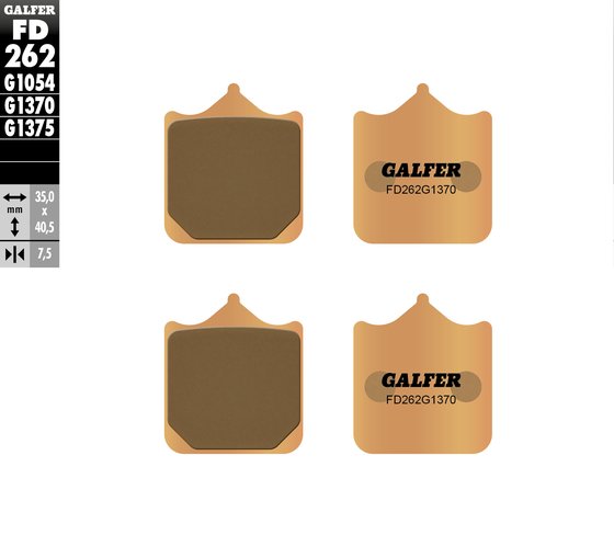 950 SUPERMOTO (2005 - 2008) street sinter brake pads for front ducati/ktm/tri | GALFER