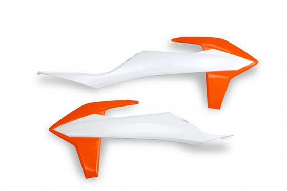 125 SX (2019 - 2020) orange/white radiator cover for sx/sxf 19-22 | UFO