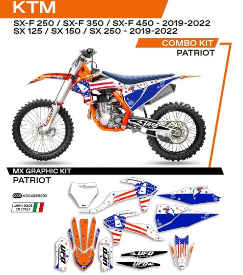 250 SX (2019 - 2022) ufo graphic kit sx/sx-f 125/450 2019- patriot oem | UFO