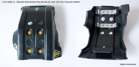 250 SX-F (2015 - 2022) full armor skid plate black | CYCRA