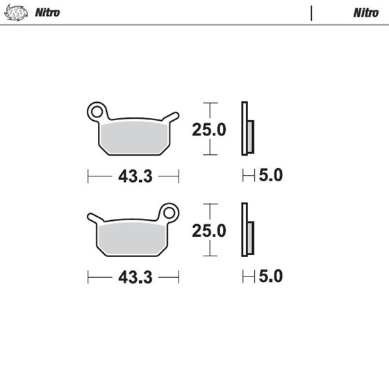 50 (all models) (2004 - 2008) nitro offroad brake pad | MOTO-MASTER