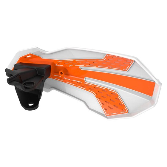 500 EXC F SIX DAYS (2014 - 2016) mx flow handguards in white/orange | POLISPORT