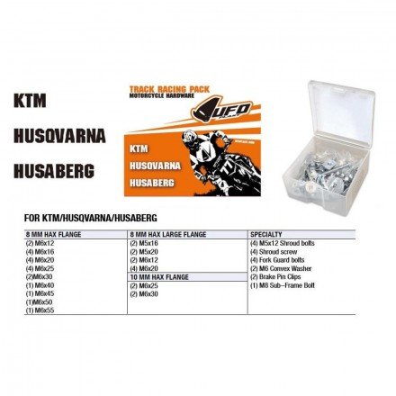 350 SX-F (2011 - 2024) ufo hardware track racing pack ktm, hva, husab | UFO