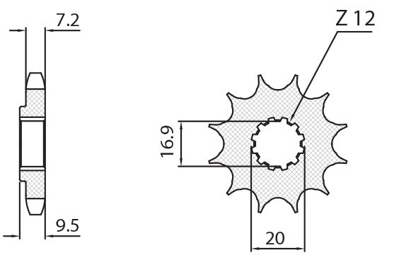 85 SX (2004 - 2018) front sprocket | SUNSTAR SPROCKETS