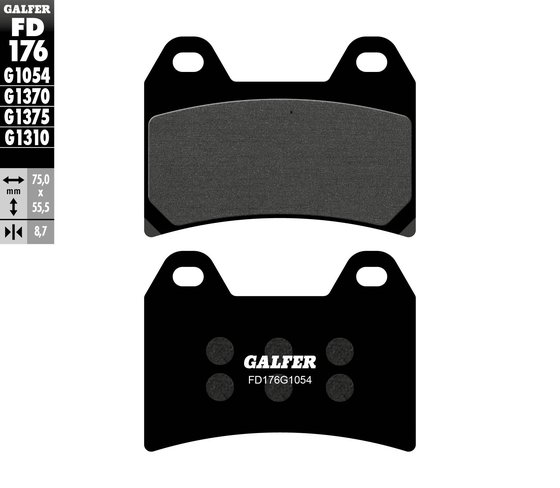 625 SMC (2006 - 2006) semi-metal brake pad | GALFER