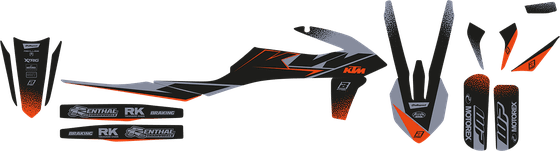 500 EXC-F (2020 - 2023) matinės juodos spalvos grafinis rinkinys, skirtas ktm | BLACKBIRD RACING