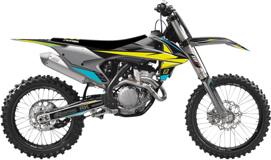 450 SX-F FACTORY EDITION (2016 - 2018) stealth grafinis rinkinys su sėdynės užvalkalu, skirtas ktm | BLACKBIRD RACING