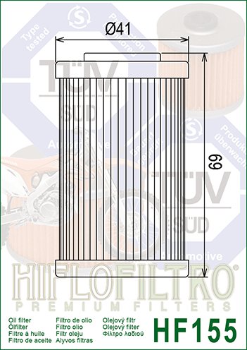 625 SMC (2004 - 2005) alyvos filtras | Hiflofiltro