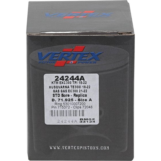 300 EXC (2018 - 2023) vertex stūmoklių rinkinys ktm exc300 tpi 2018-22 71,935mm | Vertex