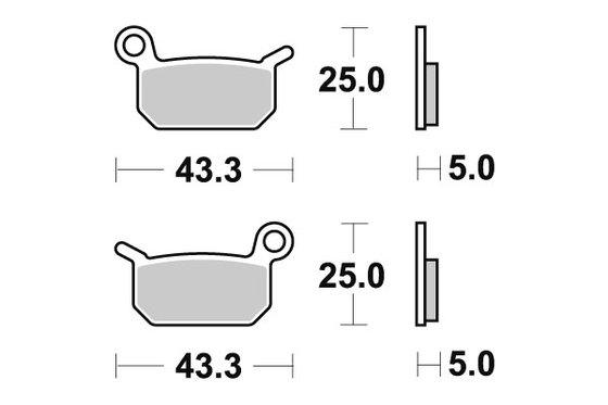 50 (all models) (2002 - 2007) sbs stabdžių kaladėlės sukepintos offroad | DOPPLER