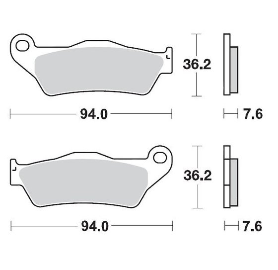 520 EXC (2000 - 2003) sukepinto metalo lenktyninių stabdžių trinkelės | MOTO-MASTER