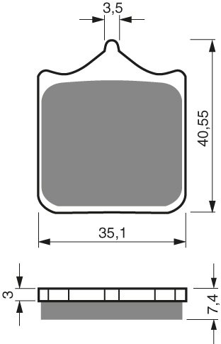 690 DUKE R (2010 - 2011) goldfren stabdžių kaladėlės 177 keraminės anglies s3 1para = 4small | Goldfren