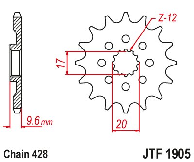 85 SX (2018 - 2023) plieninė priekinė žvaigždutė | JT Sprockets