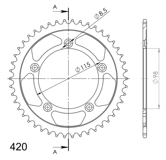 65 SX (2012 - 2023) supersprox galinė žvaigždutė 894.48 | Supersprox