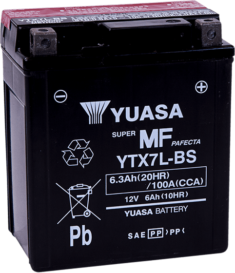 125 DUKE (2013 - 2014) "yuasa" akumuliatorius ytx7l-bs (cp) su acidpack (5) | YUASA