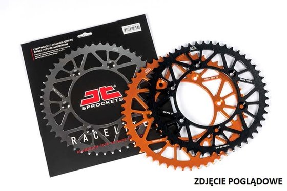 250 EXC (1993 - 2023) aliumininė galinė žvaigždutė - 49 dantys - oranžinė | JT Sprockets