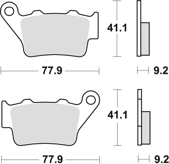 690 SMC (2007 - 2013) sukepinto metalo bekelės stabdžių trinkelės | TRW