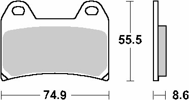 625 SMC (2005 - 2006) stabdžių kaladėlės keraminės | SBS