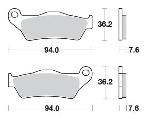 144 SX (2007 - 2008) sukepintos bekelės stabdžių kaladėlės | SBS