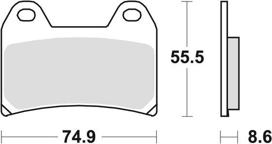 660 SMC (2005 - 2006) universalios organinės standartinės stabdžių trinkelės | TRW