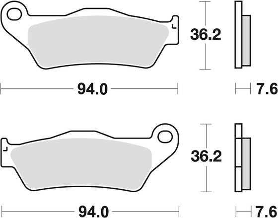 525 EXC (2002 - 2006) sukepinto metalo bekelės stabdžių trinkelės | TRW