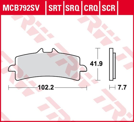 450 SMR (2014 - 2014) sukepinto metalo stabdžių trinkelės | TRW