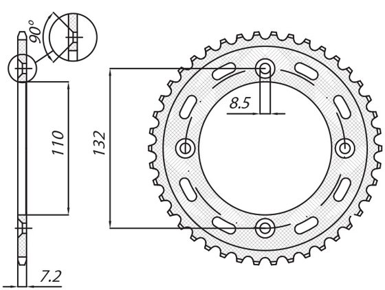 85 SX (2004 - 2017) galinė žvaigždutė | SUNSTAR SPROCKETS