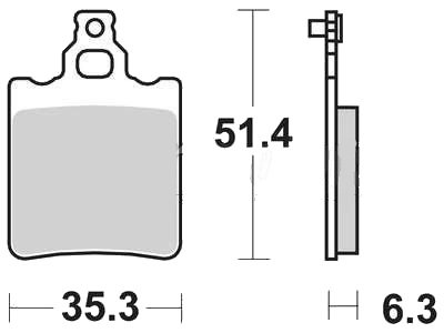 65 SX (2000 - 2010) universalios organinės standartinės stabdžių trinkelės | TRW