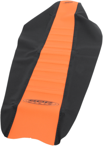 450 XC-F (2007 - 2017) orange and black gripper seat cover | SDG