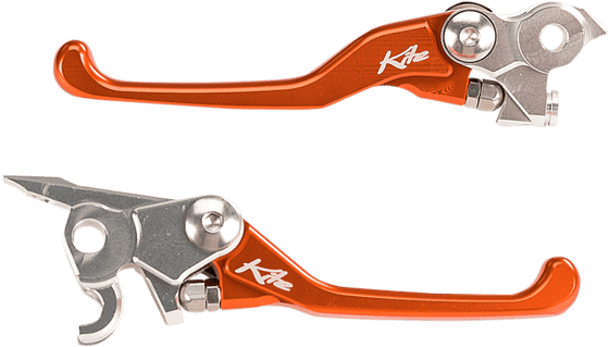 125 SX (1993 - 2022) custom orange brake and clutch lever set | KITE