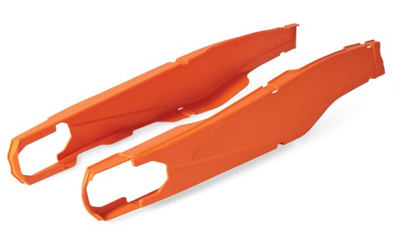 125 SX (2013 - 2020) orange swingarm protectors | POLISPORT