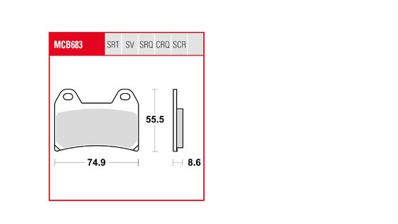 690 SMC (2007 - 2011) sintered metal brake pad | TRW