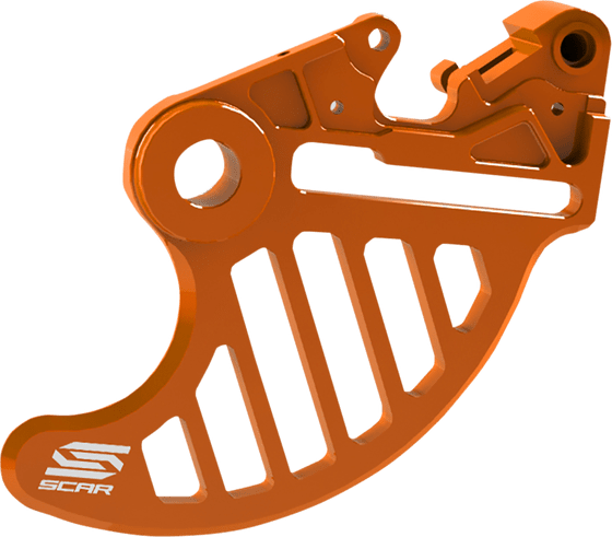 500 EXC-F (2012 - 2023) scar rear disc guard - exc excf te fe gasgas - orange color | SCAR