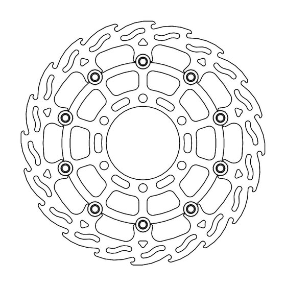 125 DUKE (2017 - 2020) street front left brake disk flame floating for optimal cooling and resistance | MOTO-MASTER