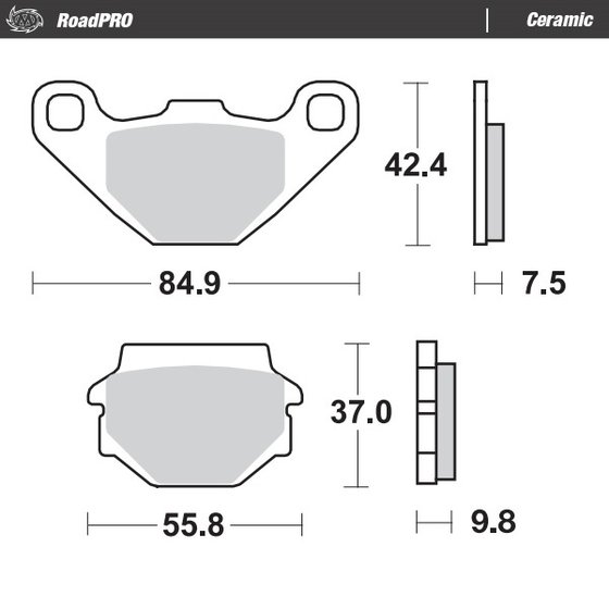 125 MX (1989 - 1990) ceramic brake pad | MOTO-MASTER