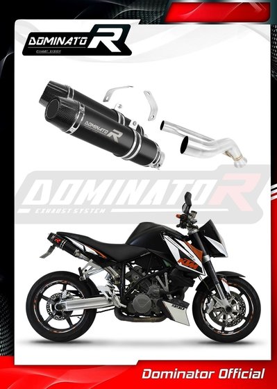 990 SUPER DUKE (2005 - 2013) exhaust silencer hp3 black | Dominator