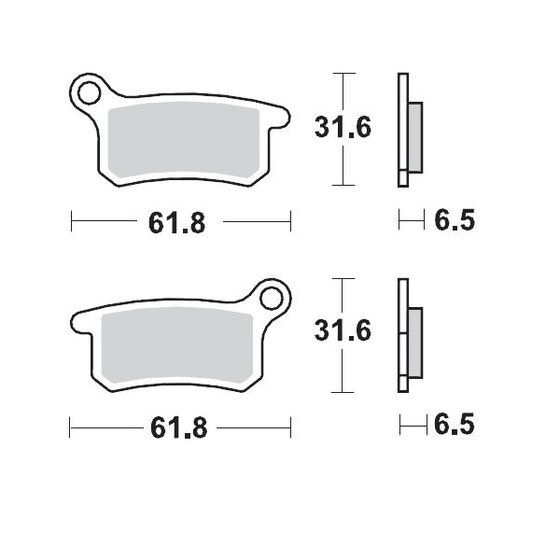 65 SX (2002 - 2022) sintered metal racing brake pads | MOTO-MASTER