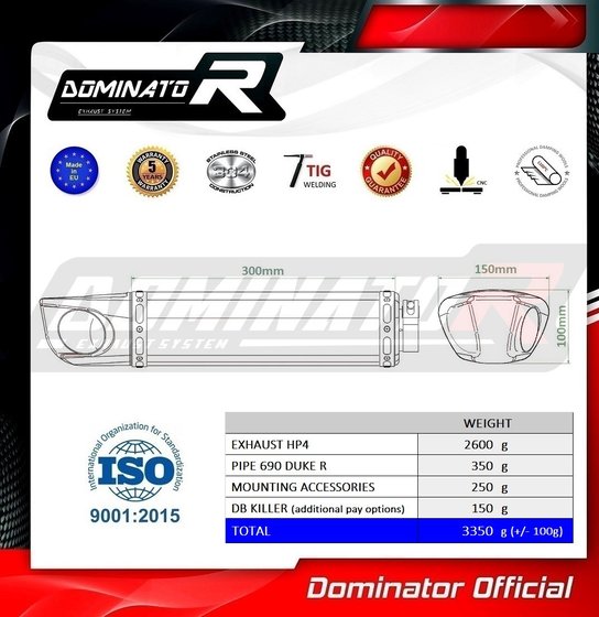 690 DUKE (2010 - 2011) exhaust silencer hp4 | Dominator