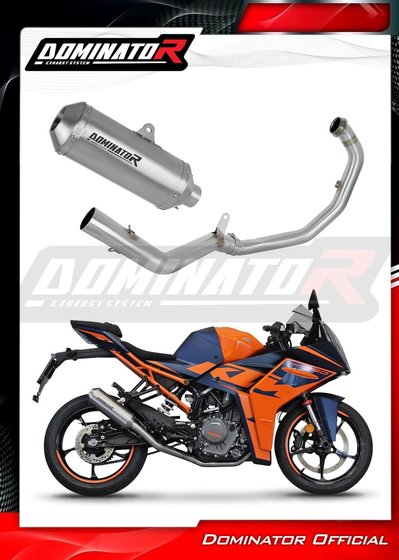 RC 390 (2022 - 2023) full exhaust system silencer ov g2 + db killer | Dominator